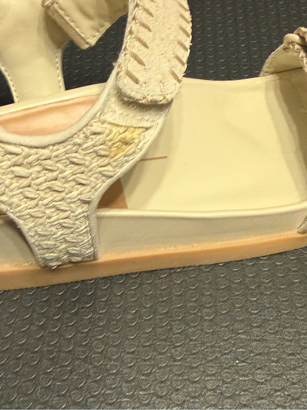Dolce Vita Cream Braided Strap Wedge Sandals